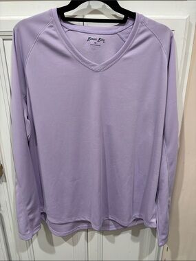 Bimini Bay Lavender V-Neck Long Sleeve Top